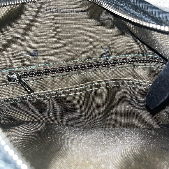 Longchamp Paris Intreciatto Black Leather Shoulder Bag - Picture 6 of 8